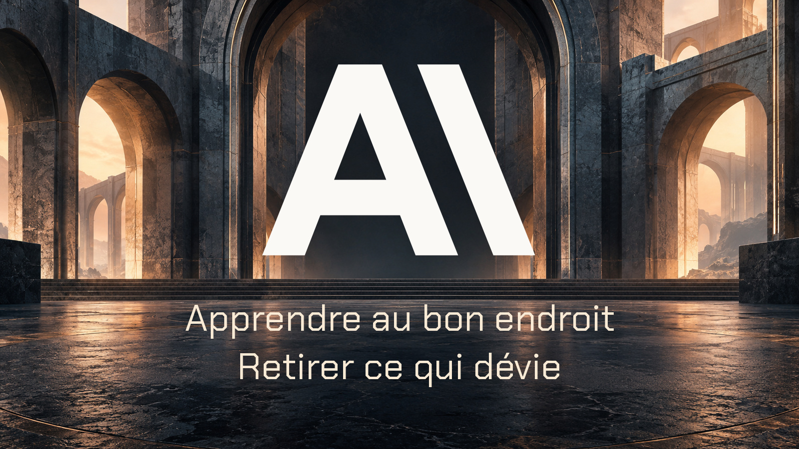 Identité Anthropic et phrase Apprendre au bon endroit, Retirer ce qui dévie dans une architecture distincte.
