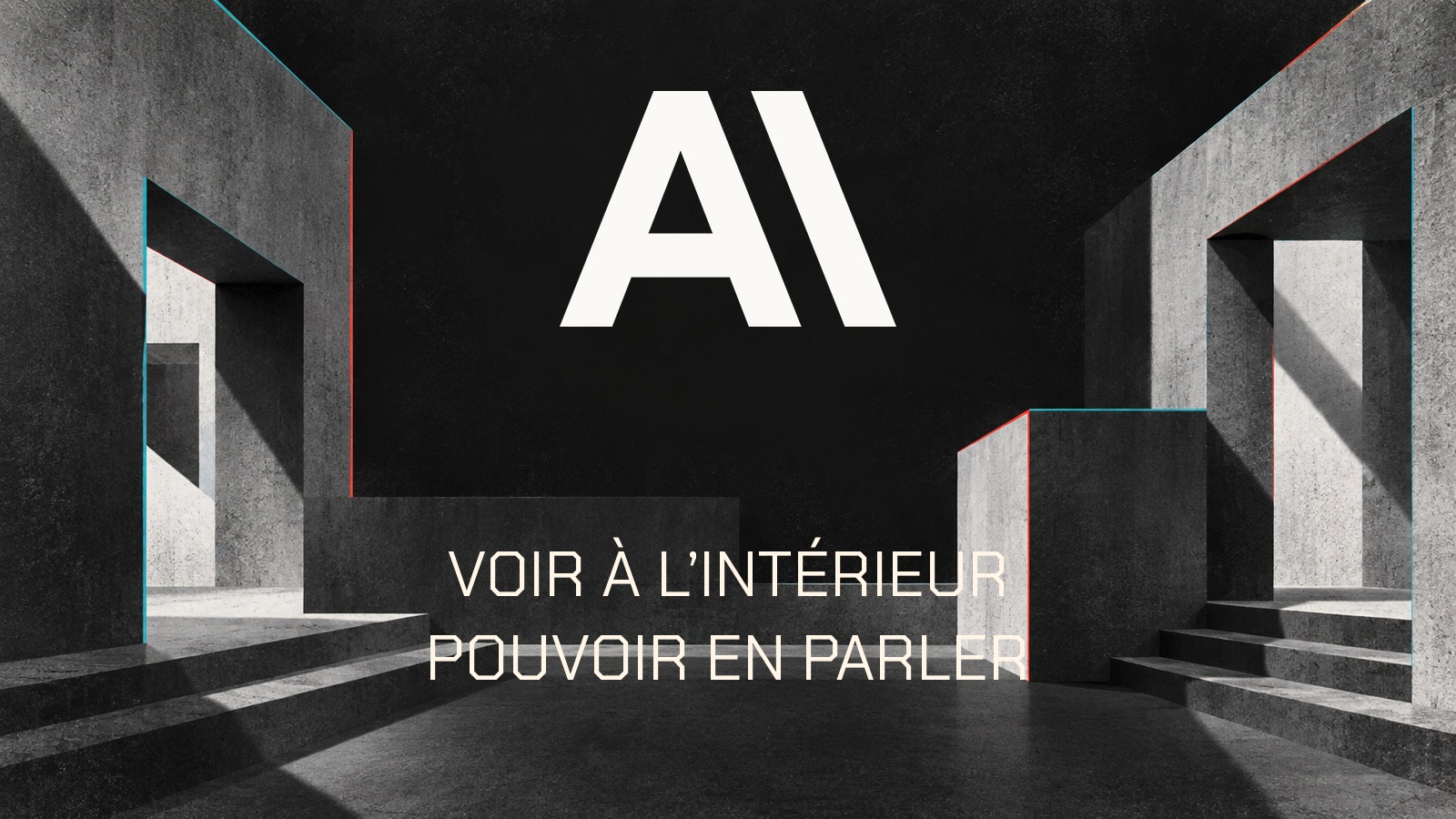 VOIR À L’INTÉRIEUR POUVOIR EN PARLER. Logo officiel Anthropic dans une composition originale.